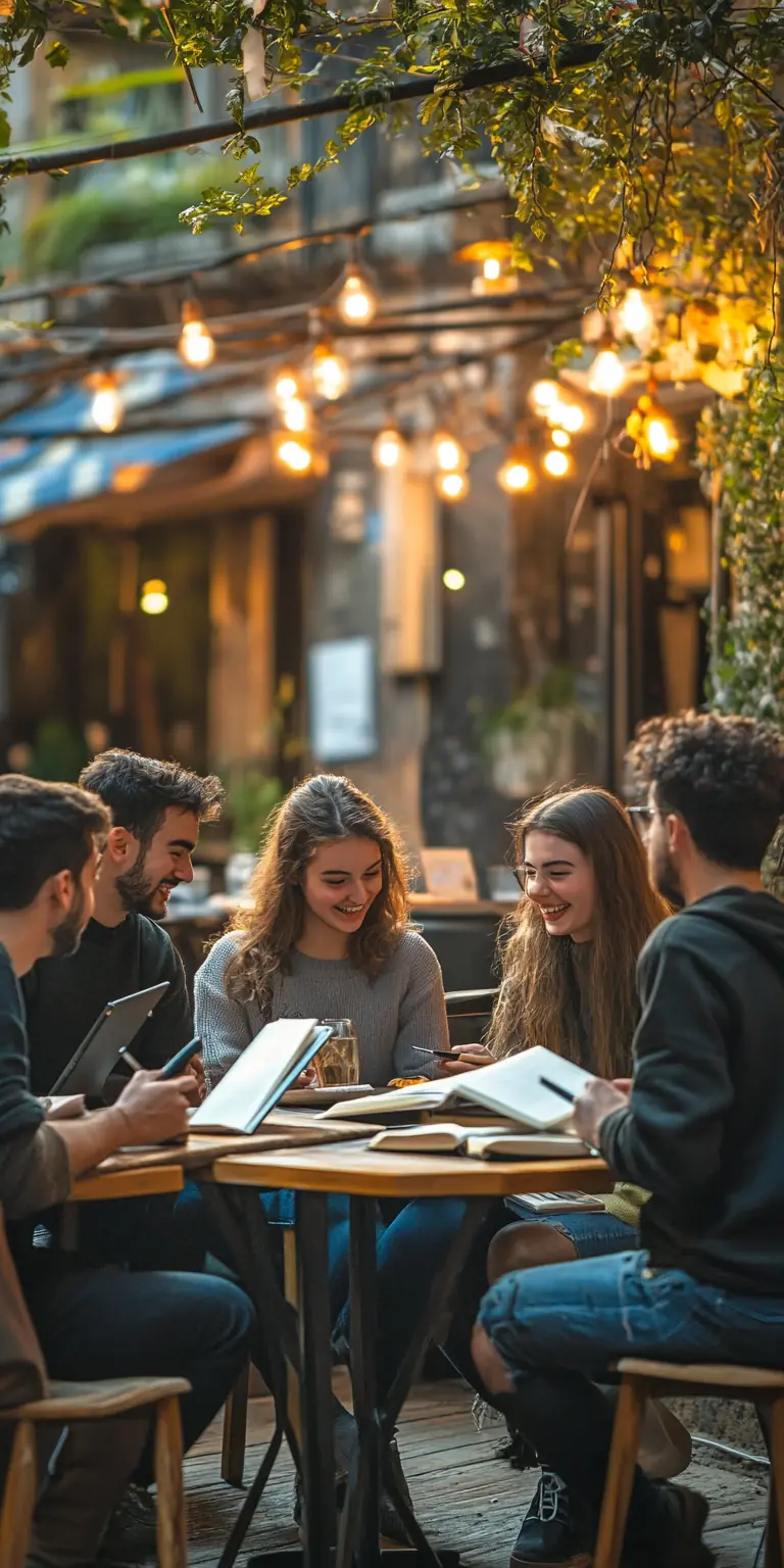 Literary meeting in a cozy atmosphere.